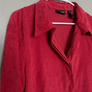 New York & Company Red Button Down Shirt